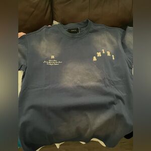 Amiri navy and cream t-shirt